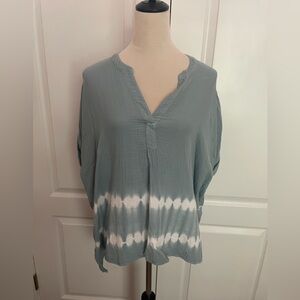 Madewell Tie-Dye Lightspun Lakeline Popover Shirt Size L